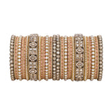 Rich Texture bangle set with Silk thread Bangles by Leshya