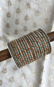 Elegant Colored Thread Bangle Set