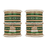 Bridal Jhumki Style Bangle set for two hands by Leshya