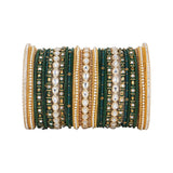 Bridal Bangle Set with Kundan Kangan by Leshya