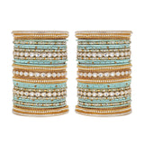 Bridal Bangle Set with Kundan Kangan by Leshya