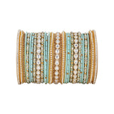 Bridal Bangle Set with Kundan Kangan by Leshya