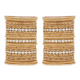 Bridal Bangle Set with Kundan Kangan by Leshya