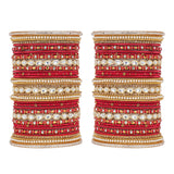 Bridal Bangle Set with Kundan Kangan by Leshya