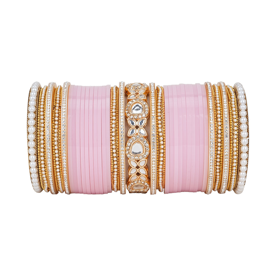 Bridal Chura with Center Kundan Kada by Leshya