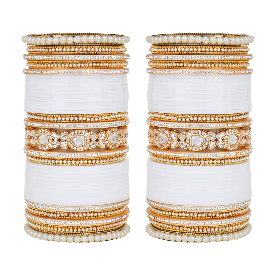 Bridal Chura with Center Kundan Kada by Leshya