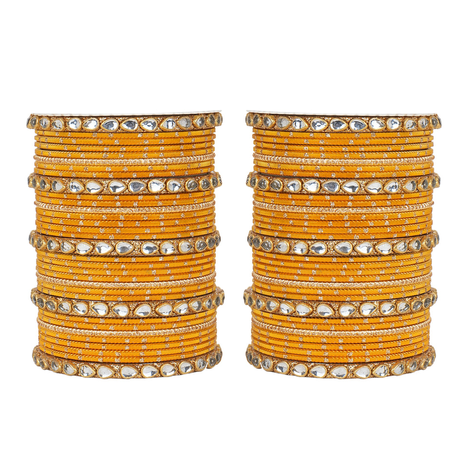 Set of 2 Multi Colour Bangle Set by Leshya