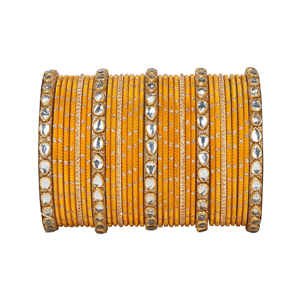 Set of 2 Multi Colour Bangle Set by Leshya