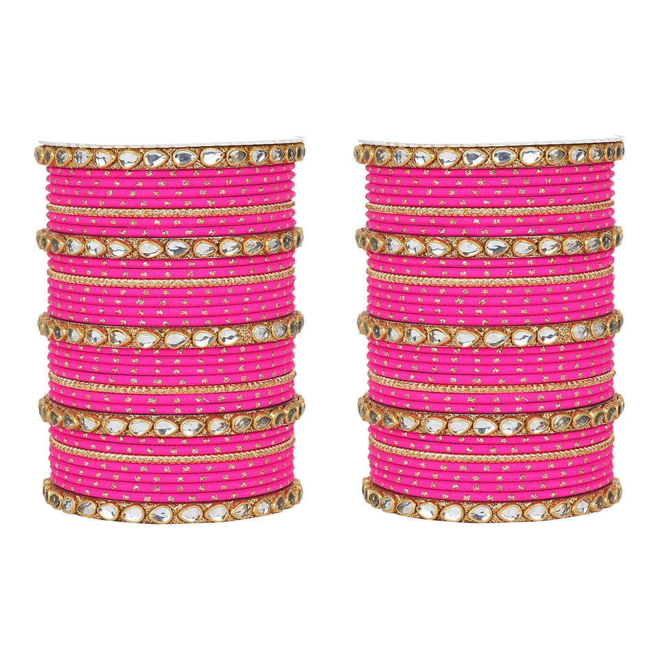 Set of 2 Multi Colour Bangle Set by Leshya
