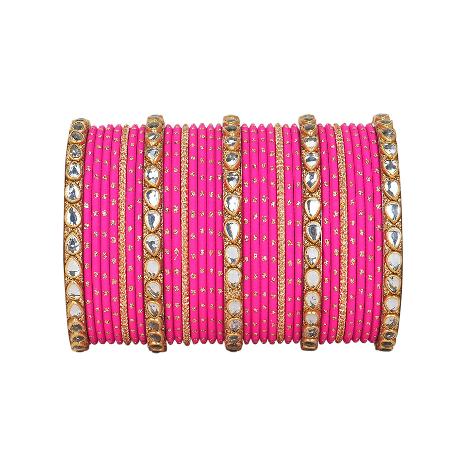 Set of 2 Multi Colour Bangle Set by Leshya