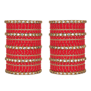 Set of 2 Multi Colour Bangle Set by Leshya (Karva)