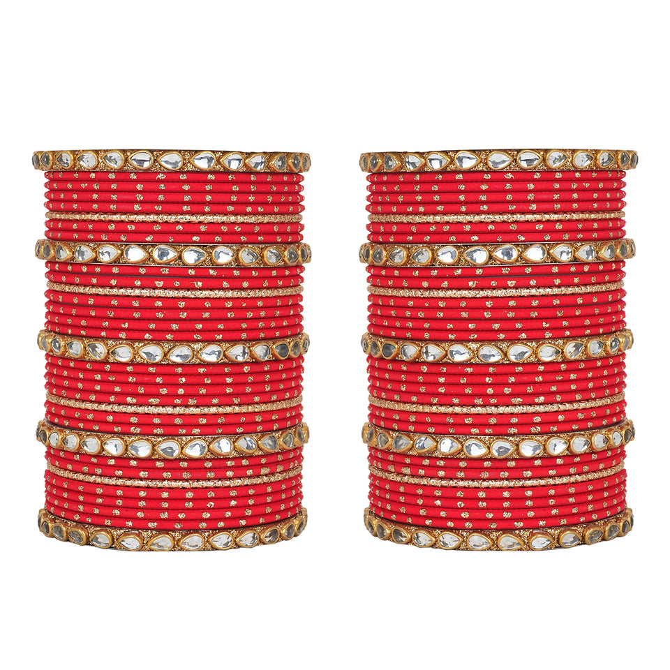 Set of 2 Multi Colour Bangle Set by Leshya