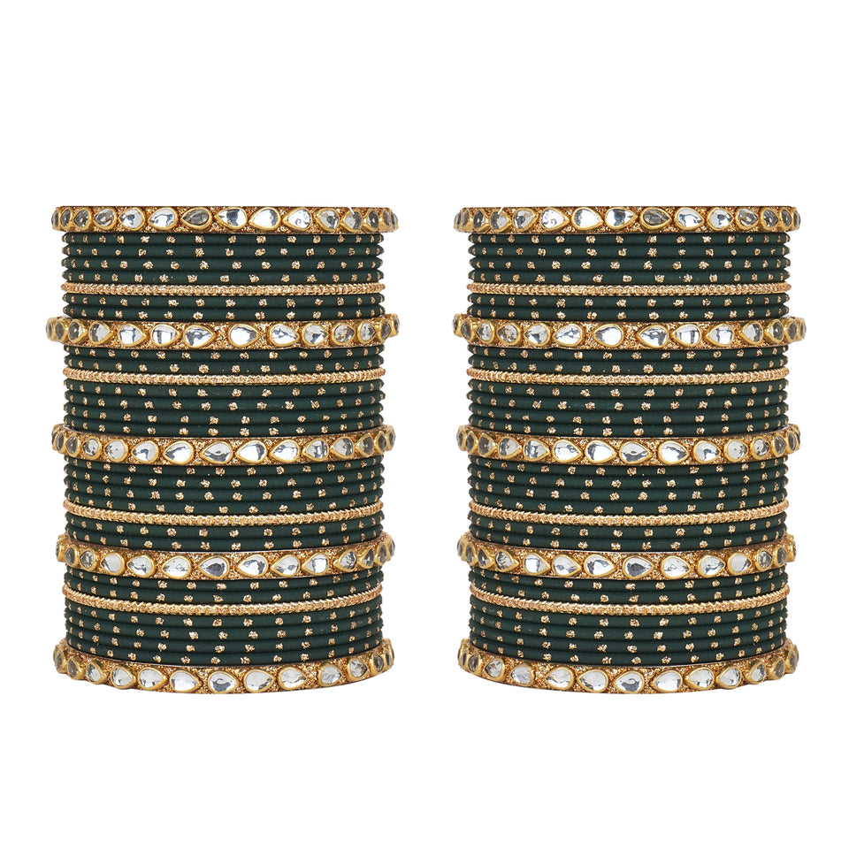 Set of 2 Multi Colour Bangle Set by Leshya