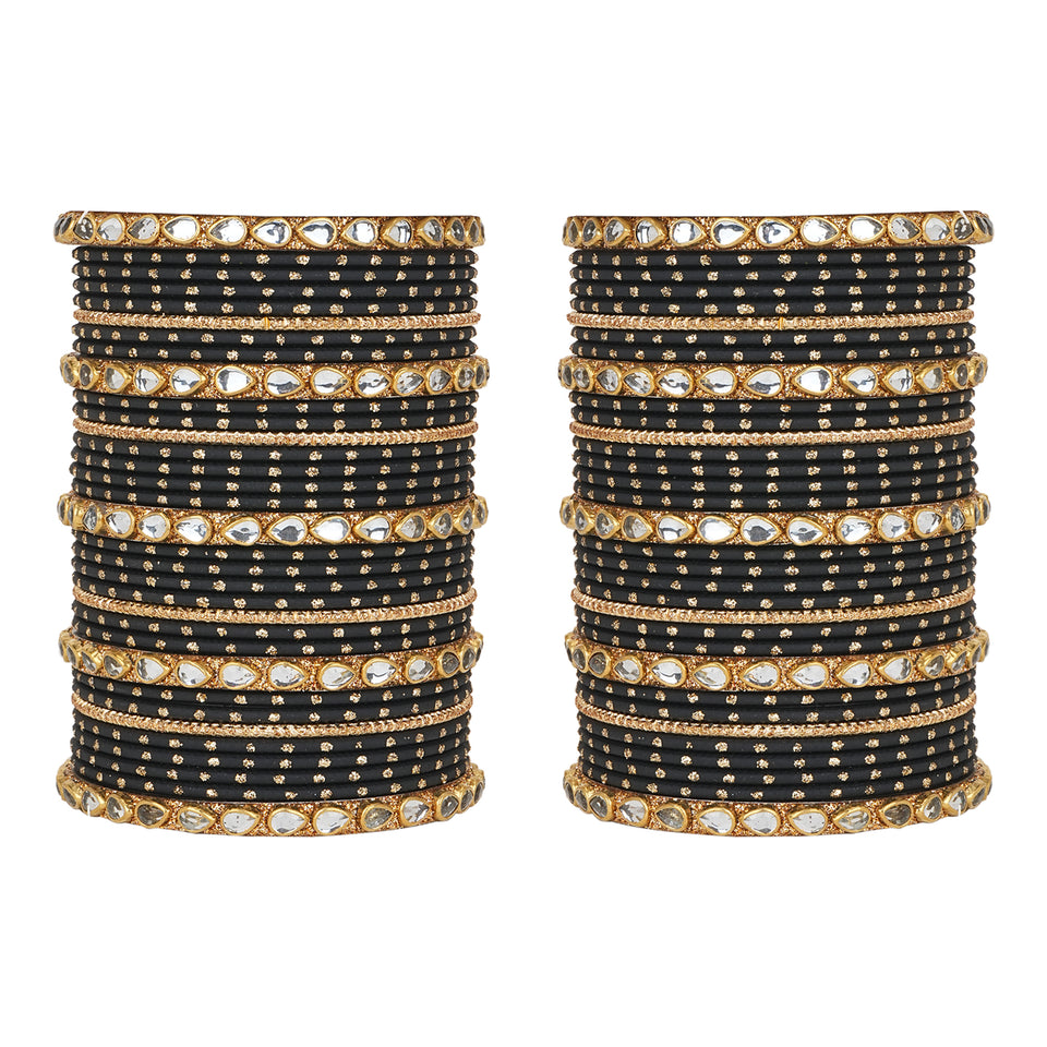 Set of 2 Multi Colour Bangle Set by Leshya
