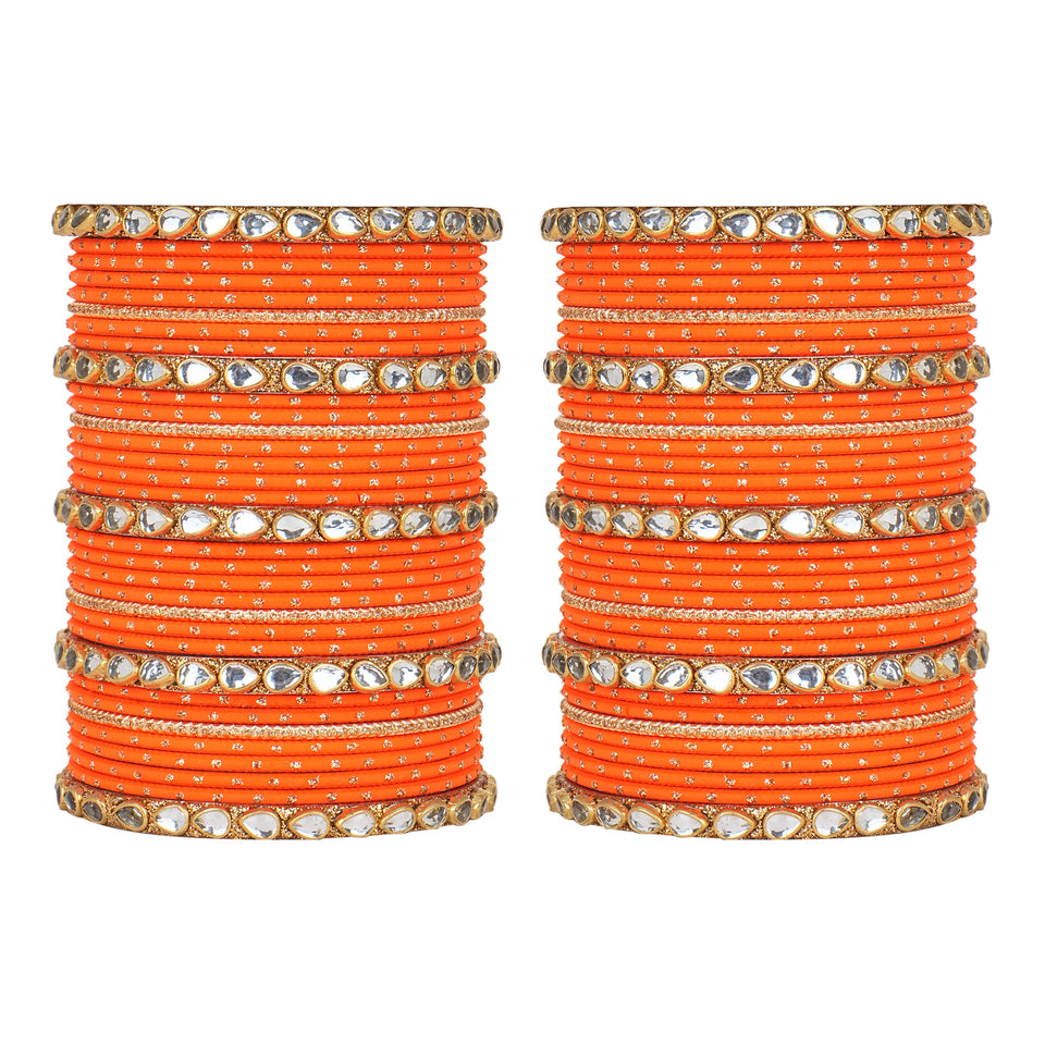 Set of 2 Multi Colour Bangle Set by Leshya