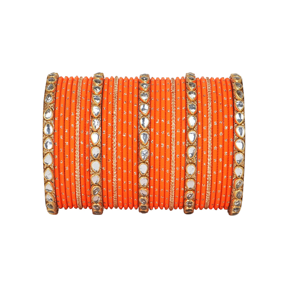 Set of 2 Multi Colour Bangle Set by Leshya