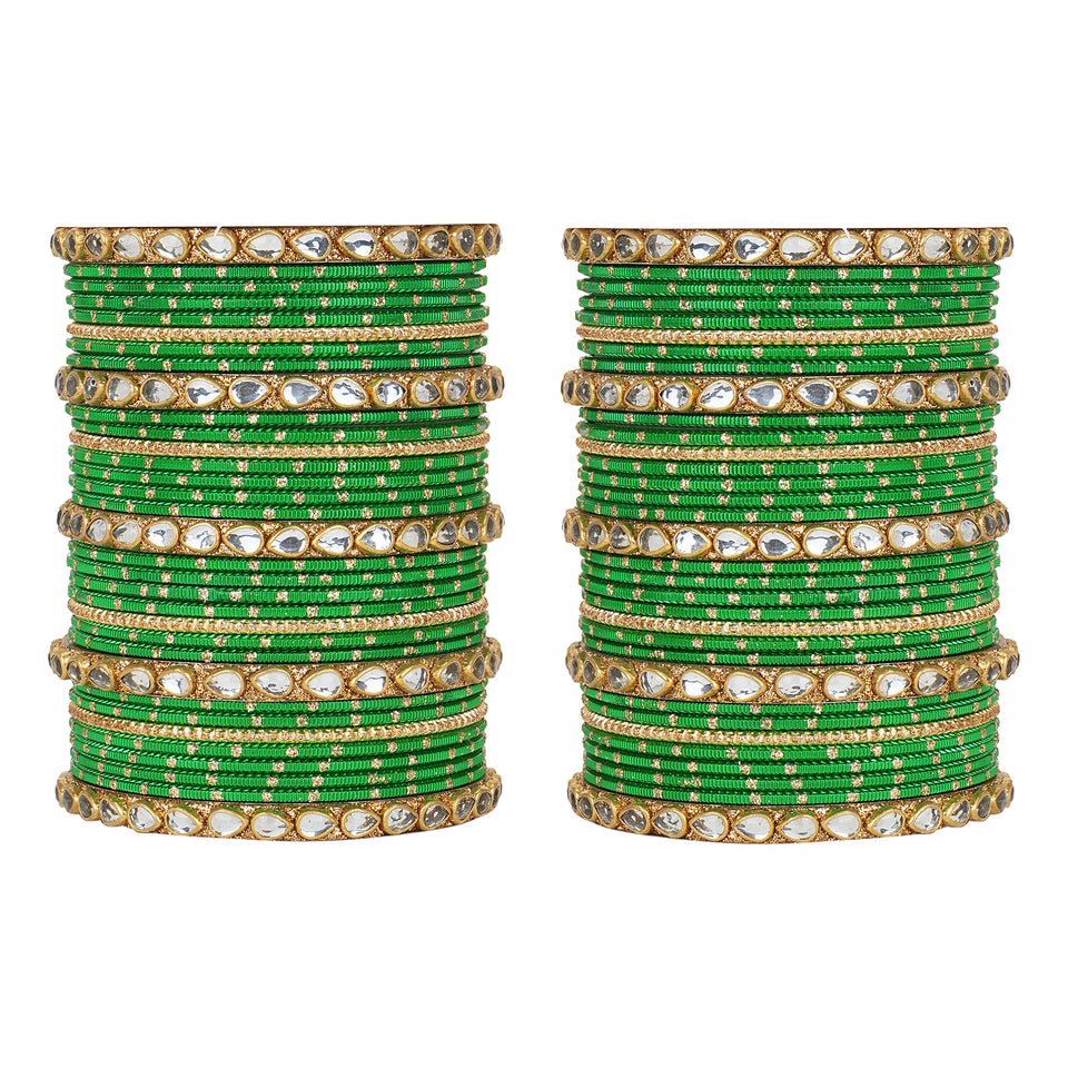 Set of 2 Multi Colour Bangle Set by Leshya