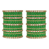 Set of 2 Multi Colour Bangle Set by Leshya