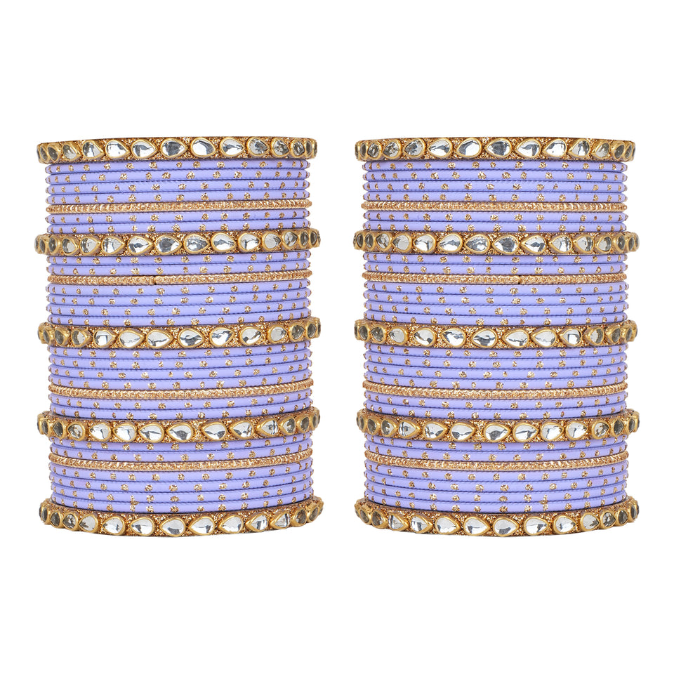 Set of 2 Multi Colour Bangle Set by Leshya