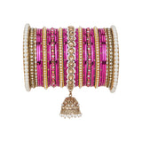 Bridal Jhumki Style Bangle set for two hands by Leshya