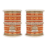 Bridal Jhumki Style Bangle set for two hands by Leshya