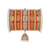Bridal Jhumki Style Bangle set for two hands by Leshya
