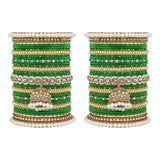 Bridal Jhumki Style Bangle set for two hands by Leshya