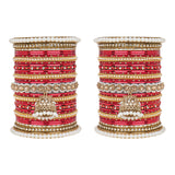 Bridal Jhumki Style Bangle set for two hands by Leshya