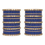 Set of 2 Multi Colour Bangle Set by Leshya