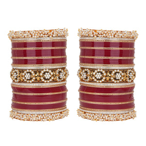 Traditional Bridal Chura with Gajra Kada by Leshya