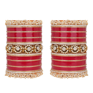 Traditional Bridal Chura with Gajra Kada by Leshya