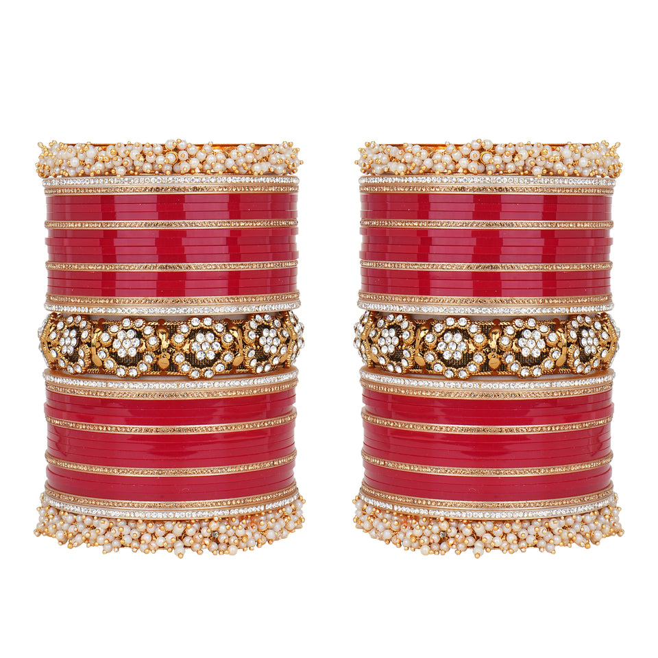 Traditional Bridal Chura with Gajra Kada by Leshya