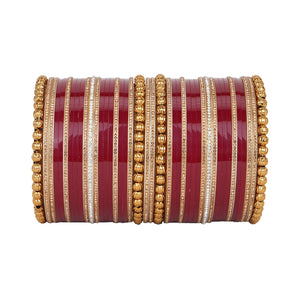 Traditional Bridal Chura with Ball Kada by Leshya (Plus size)