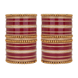 Traditional Bridal Chura with Ball Kada by Leshya (Plus size)