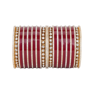 Traditional Bridal Chura with Stone Kada by Leshya (Plus size)
