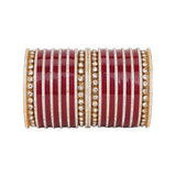 Traditional Bridal Chura with Stone Kada by Leshya (Plus size)