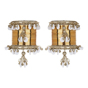 Shell hanging Bangle set by Leshya for both hands