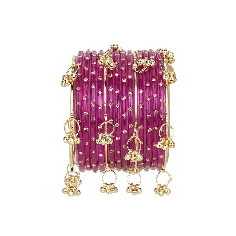 Kashmiri Ghungroo with Glass bangles by Leshya