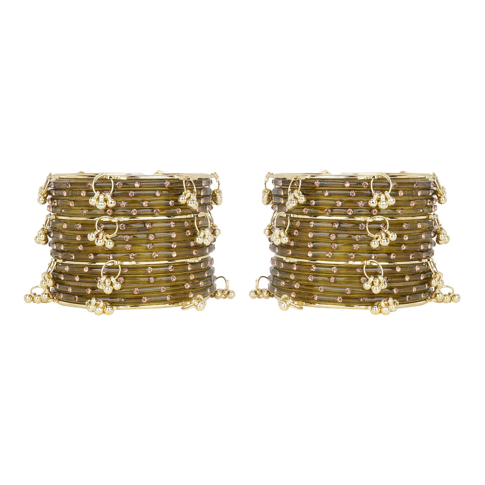 Kashmiri Ghungroo with Glass bangles by Leshya