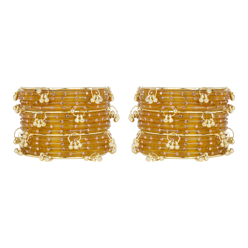 Kashmiri Ghungroo with Glass bangles by Leshya