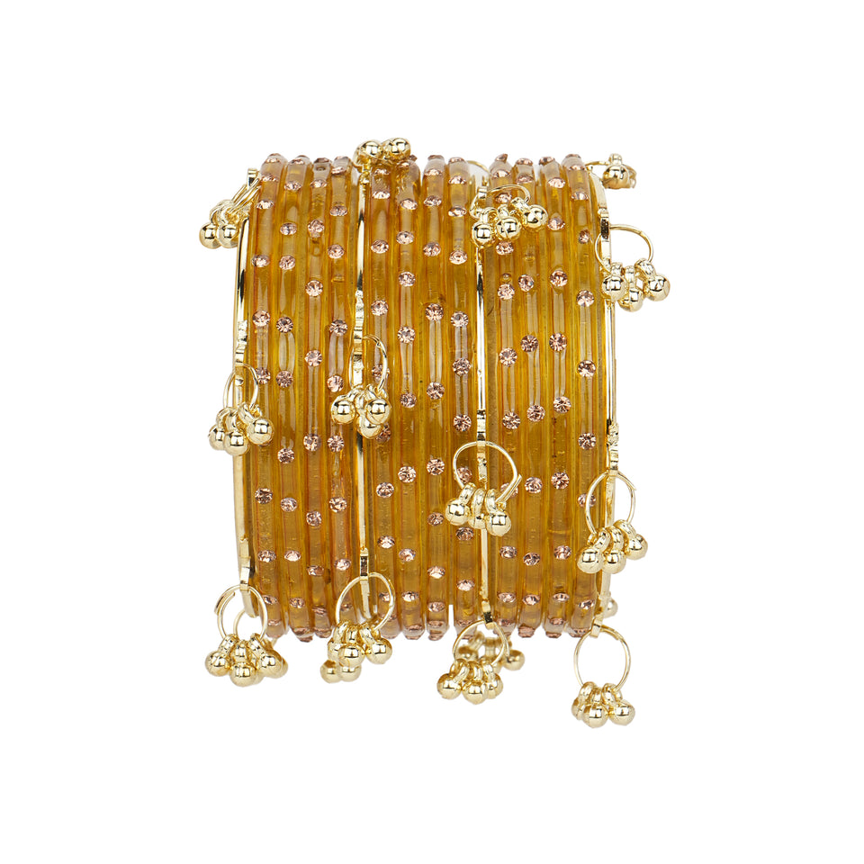 Kashmiri Ghungroo with Glass bangles by Leshya