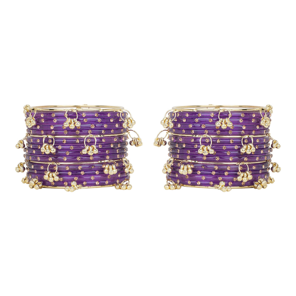 Kashmiri Ghungroo with Glass bangles by Leshya