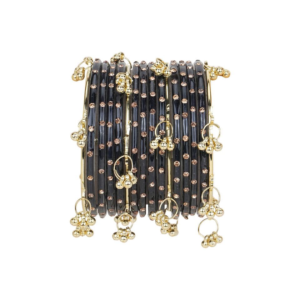 Kashmiri Ghungroo with Glass bangles by Leshya