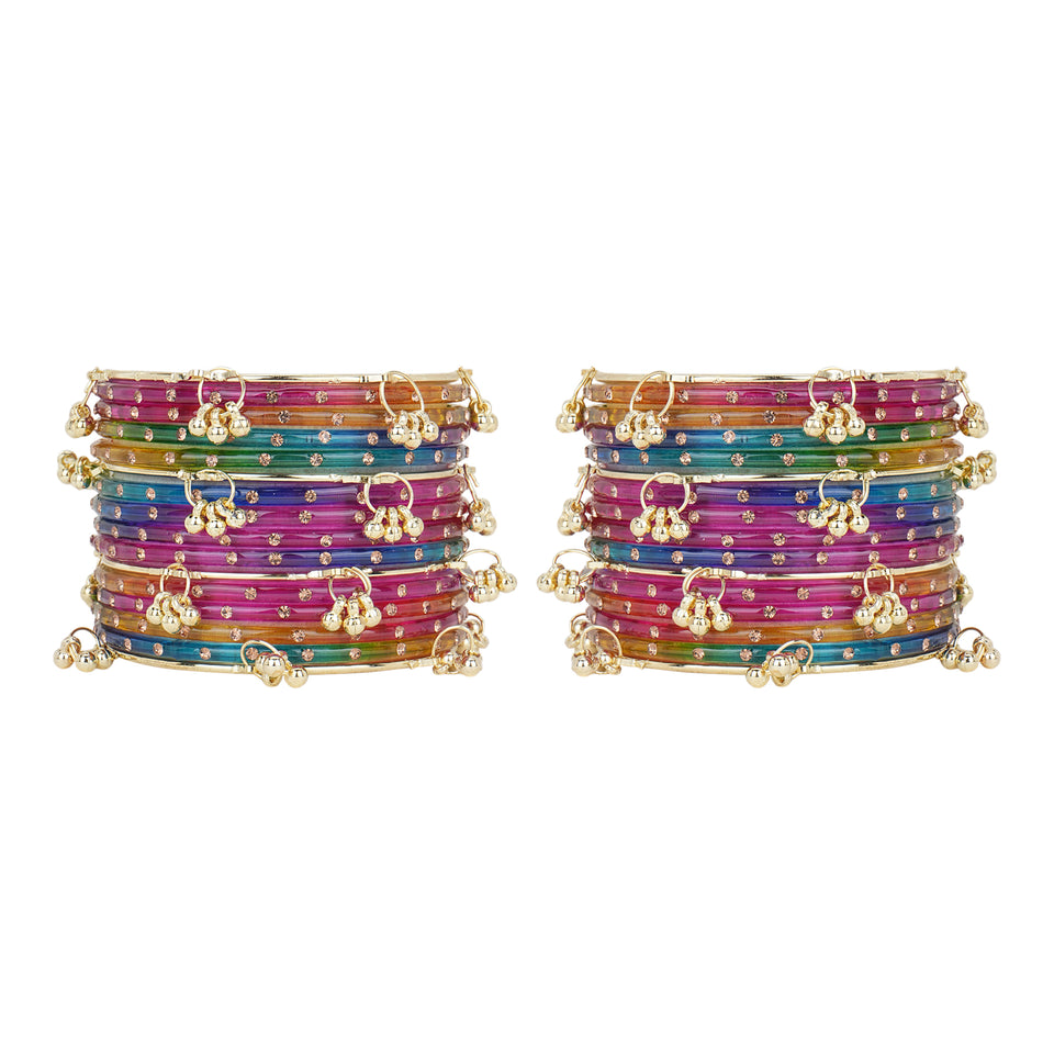 Kashmiri Ghungroo with Glass bangles by Leshya