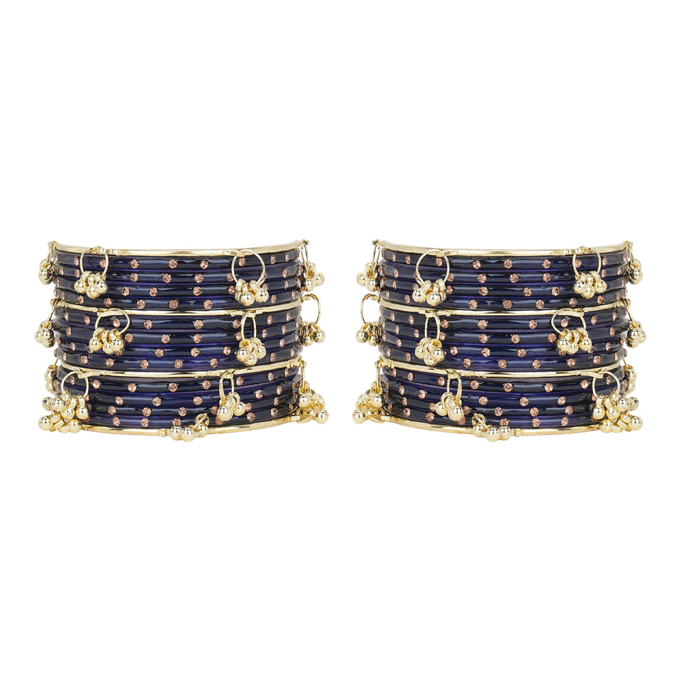 Kashmiri Ghungroo with Glass bangles by Leshya