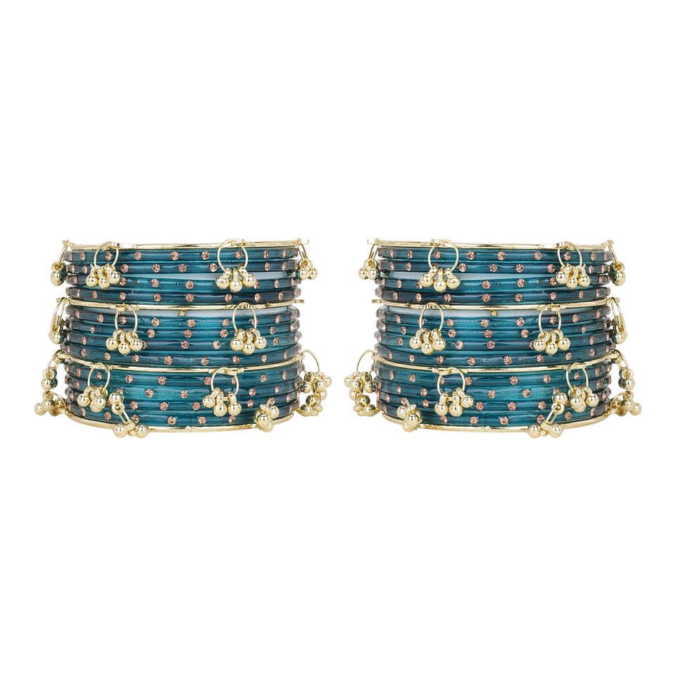 Kashmiri Ghungroo with Glass bangles by Leshya