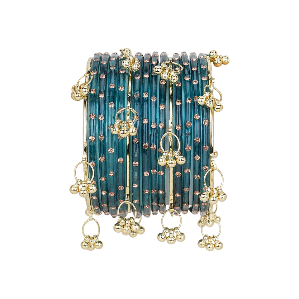 Kashmiri Ghungroo with Glass bangles by Leshya