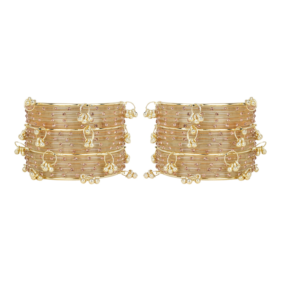 Kashmiri Ghungroo with Glass bangles by Leshya