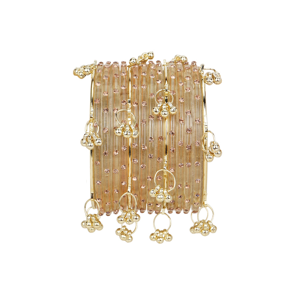 Kashmiri Ghungroo with Glass bangles by Leshya