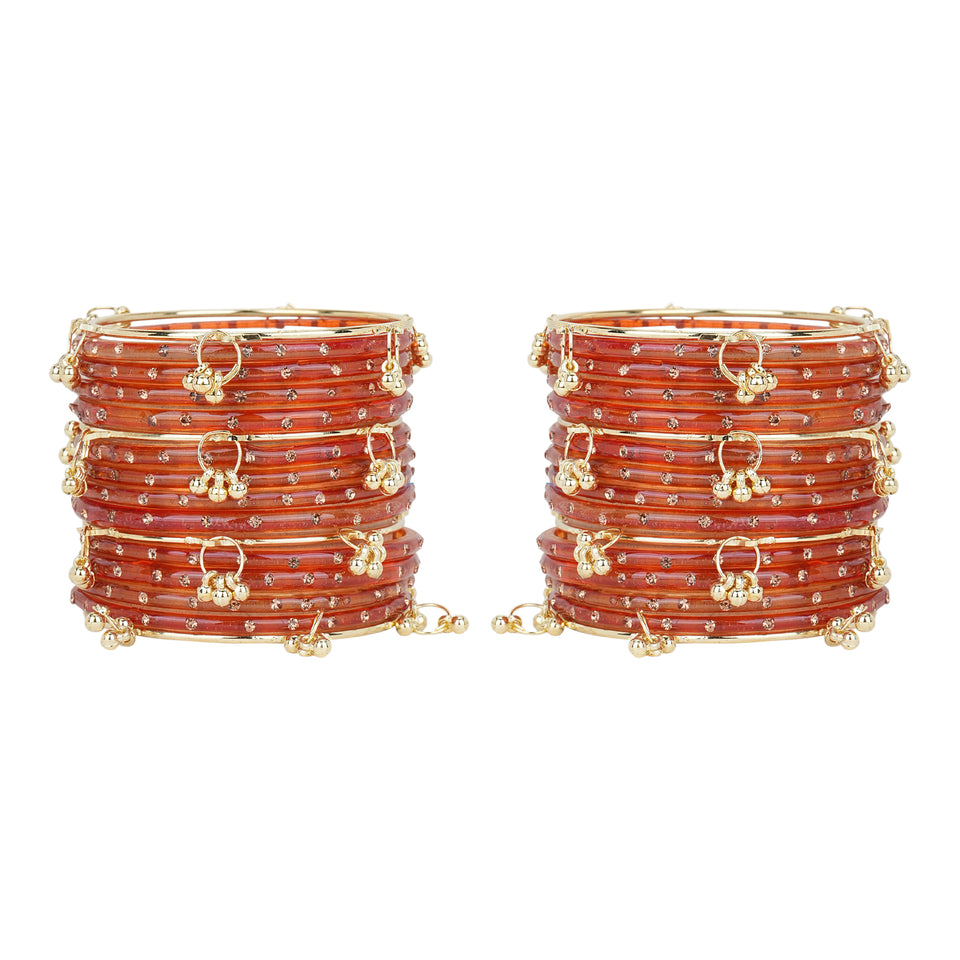 Kashmiri Ghungroo with Glass bangles by Leshya